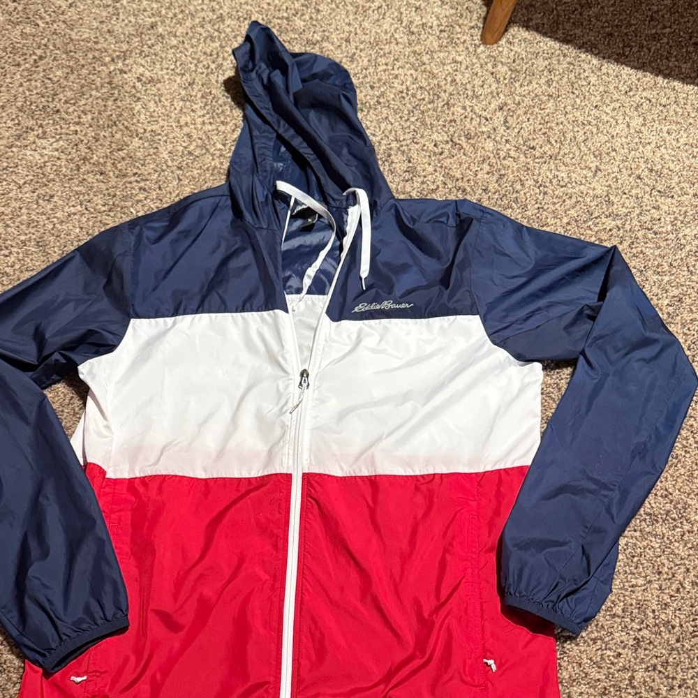 Eddie Bauer Dark Blue and White Jacket